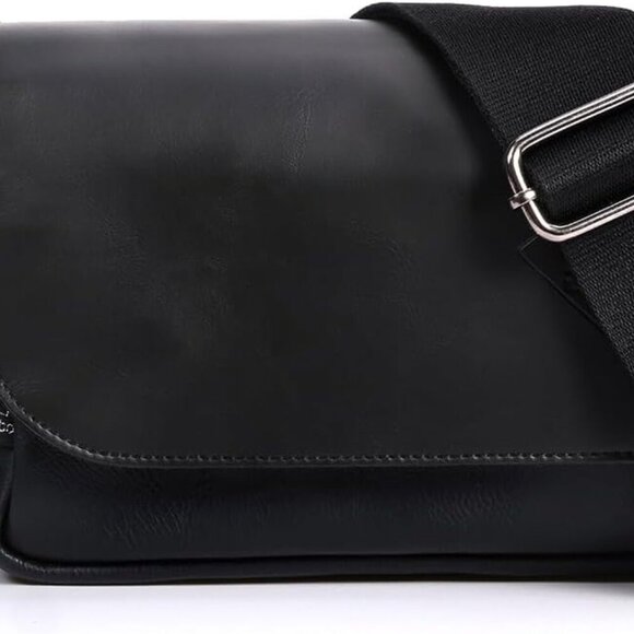 Men's Leather Shoulder Crossbody Bag, Daytime Small Wallet Backpack, Anti-theft - Picture 1 of 7